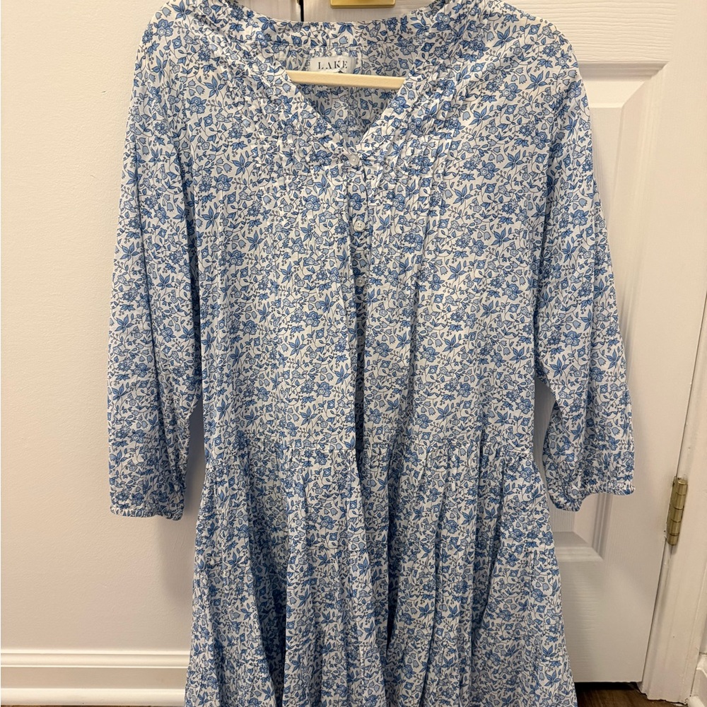 Lake Blue Floral Mini Dress